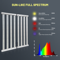 SunFlux 8bar 800W 光谱可调，带 5 个旋钮调光器控制