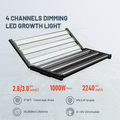SunFlux 8bar 1000W Spectrum Adjustable with 4 Channels Control