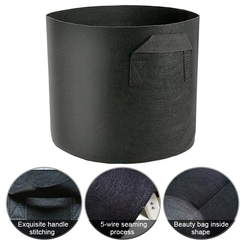 10 Gallon 16″ x 12″ With Handle Black Woven Bag